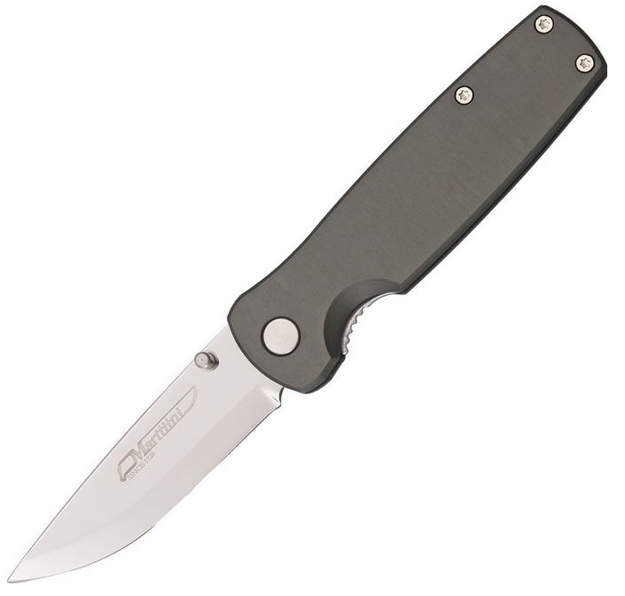 Marttiini Handy Folding Knife, Stainless, Aluminum Handle, 960110 - Click Image to Close