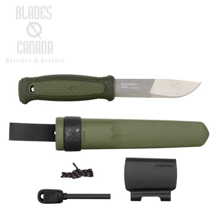 (image for) Morakniv Kansbol Fixed Blade Knife w/Kit, 12C27 Stainless, TPE Green, Polypropene Sheath, M-13912