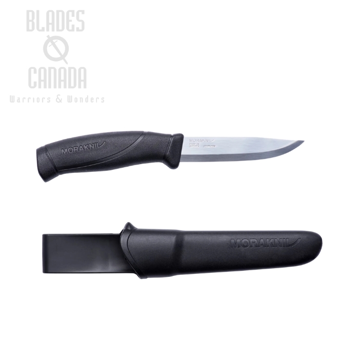 Morakniv Companion Fixed Blade Knife, 12C27 Stainlesss, TPE Black, Polypropene Sheath, 12092 (image for) Morakniv Companion Fixed Blade Knife, 12C27 Stainlesss, TPE Black, Polypropene Sheath, 12092