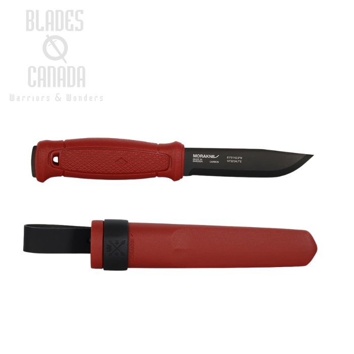 (image for) Morakniv Garberg Fixed Blade Knife, C100S Black, Polyamide Dala Red, Polypropene Sheath, M-14274