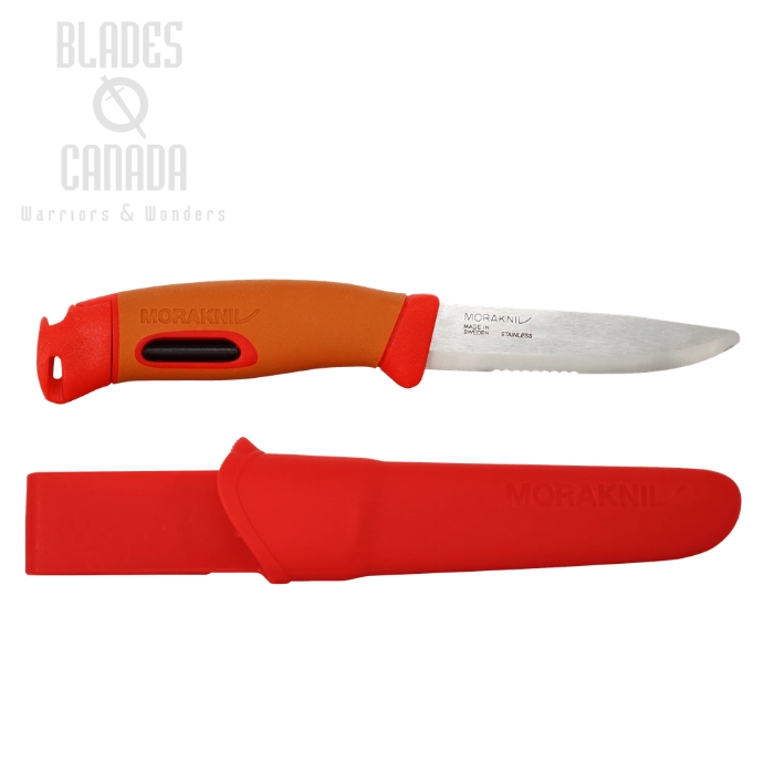 (image for) Morakniv Companion Fixed Blade Knife, 12C27 Stainless, TPE Spark Emergency, Polypropene Sheath, M-14478