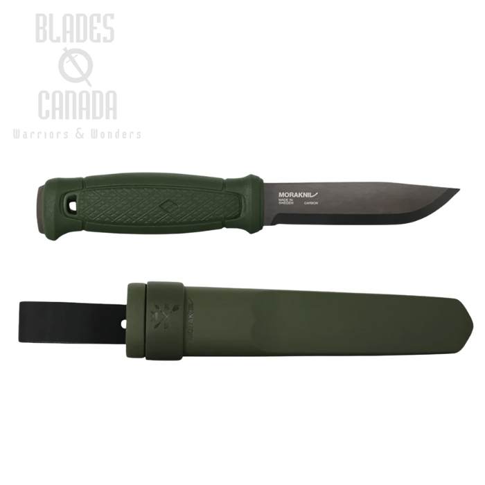 (image for) Morakniv Garberg Fixed Blade Knife, C100S Black, Polyamide Green, Polypropene Green Sheath, M-14528
