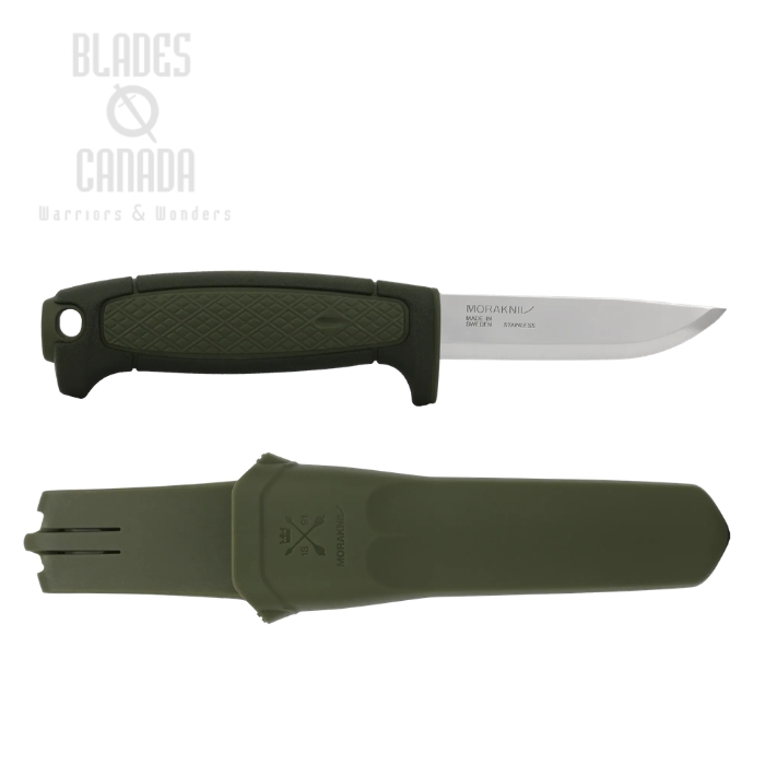 (image for) Morakniv Risberg Fixed Blade Knife, 12C27 Stainless, Polypropene Deep Forest, Polypropene Sheath, M-14548
