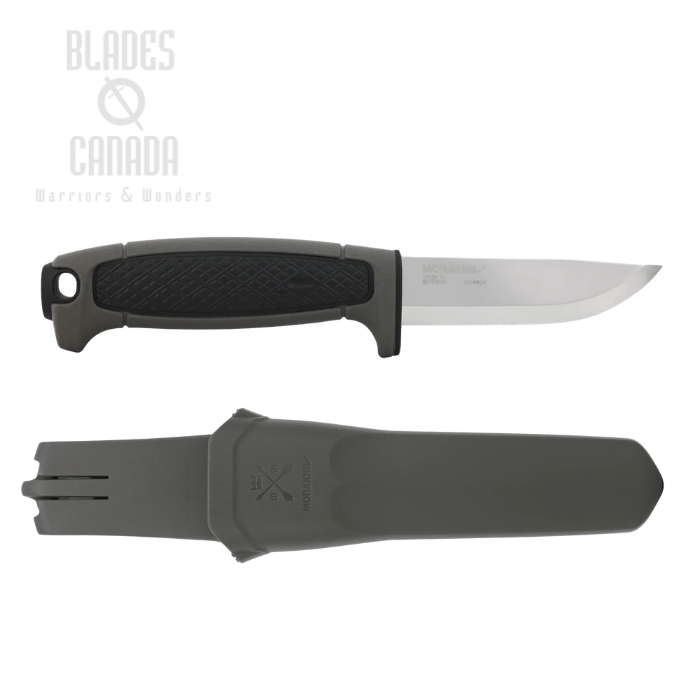 (image for) Morakniv Risberg HeavyDuty Fixed Blade Knife, Carbon Steel, Polypropene Black/Grey, Polypropene Sheath, M-14690