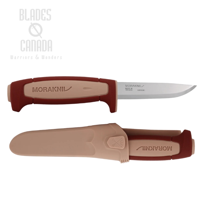 (image for) Morakniv Basic 511 Color of the Year 2026 Fixed Blade Knife, Carbon Steel, Polypropene Dala Red/Orsa Sandstone, Polypropene Sheath, M-14812