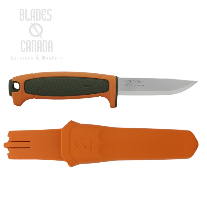 Morakniv Hunting Risberg Fixed Blade Knife, 12C27 Stainless, Polypropene Ornage/OD Green, Polypropene Sheath, M-14723 (image for) Morakniv Hunting Risberg Fixed Blade Knife, 12C27 Stainless, Polypropene Ornage/OD Green, Polypropene Sheath, M-14723