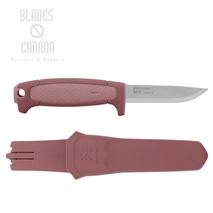 (image for) Morakniv Risberg Fixed Blade Knife, 12C27 Stainless, Polypropene Plum, Polypropene Sheath, M-14720