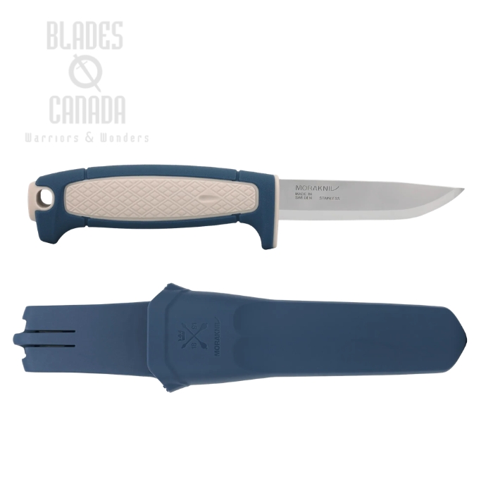 (image for) Morakniv Risberg Fixed Blade Knife, 12C27 Stainless, Polypropene Blueberries, Polypropene Sheath, M-14721