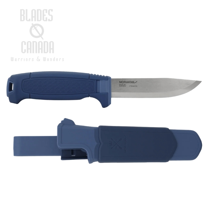 (image for) Morakniv Amberg Fixed Blade Knife, 12C27 Stainless, TPE Blue Mountains, Polypropene Sheath, M-14743