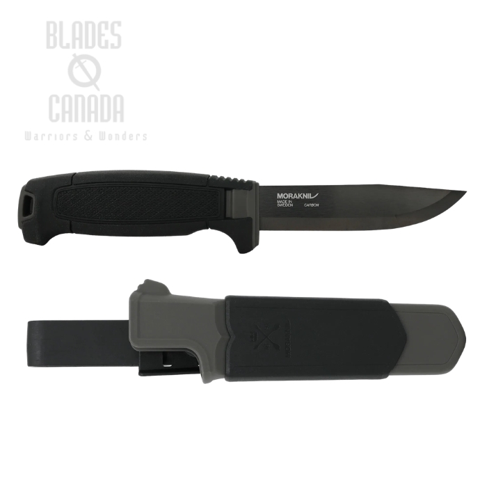 (image for) Morakniv Amberg Fixed Blade Knife, Carbon Steel Black, TPE Black, Polypropene Sheath, M-14698