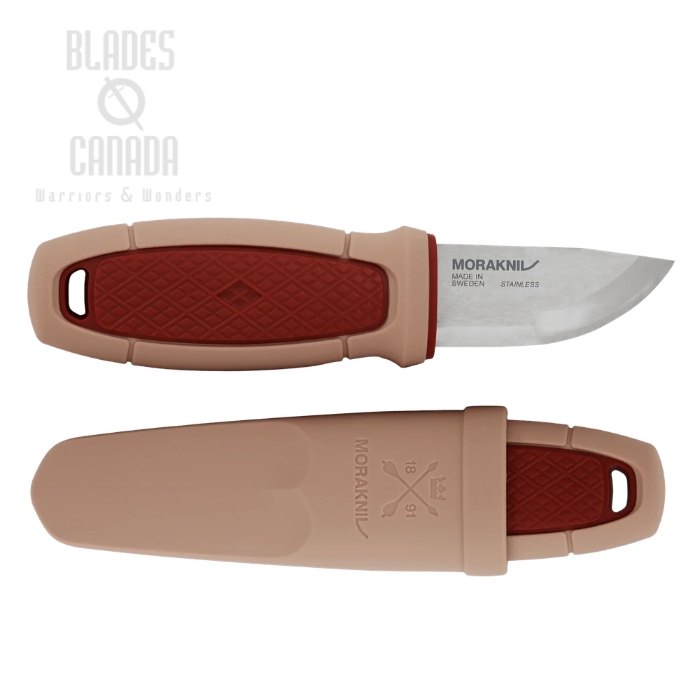 (image for) Morakniv Eldris Color of the Year 2026 Fixed Blade Knife, 12C27 Stainless, TPE Dala Red/Orsa Sandstone, Polypropene Sheath, M-14813