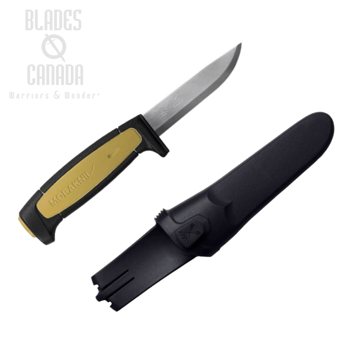 Morakniv Basic 511 Fixed Blade Knife, Carbon, Beige & Black, 13248