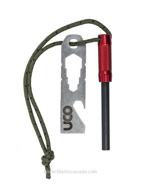 UCO Survival Fire Striker, Red, MT-FS-SVKIT-RED