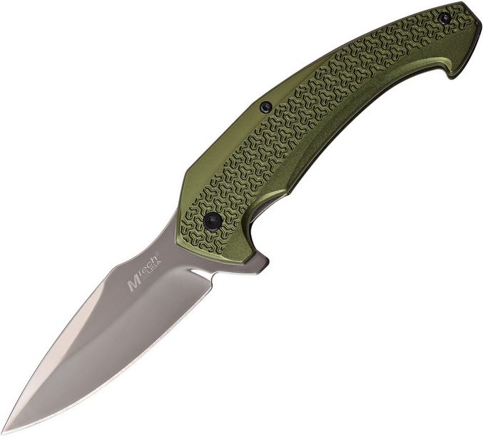 Mtech 1063GN Flipper Folding Knife, Aluminum Green