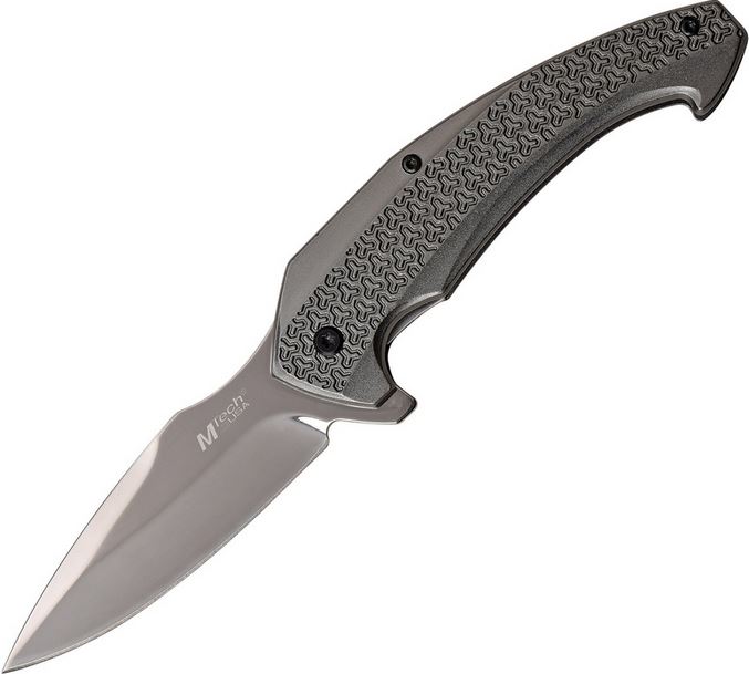 Mtech 1063GY Flipper Folding Knife, Aluminum Grey - Click Image to Close