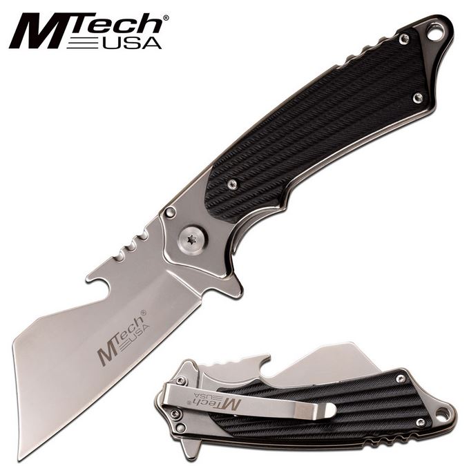 Mtech Flipper Folding Knife, Assisted Opening, G10 Handle/Stainless Frame, MTA1186MR