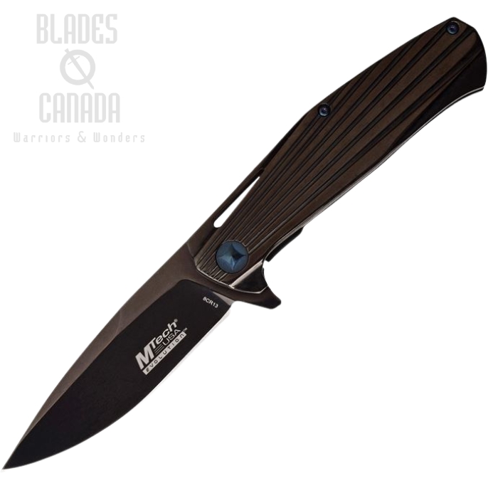 Mtech EFDR005GS Flipper Framelock Knife, Assisted Opening, Black Handle (image for) Mtech EFDR005GS Flipper Framelock Knife, Assisted Opening, Black Handle