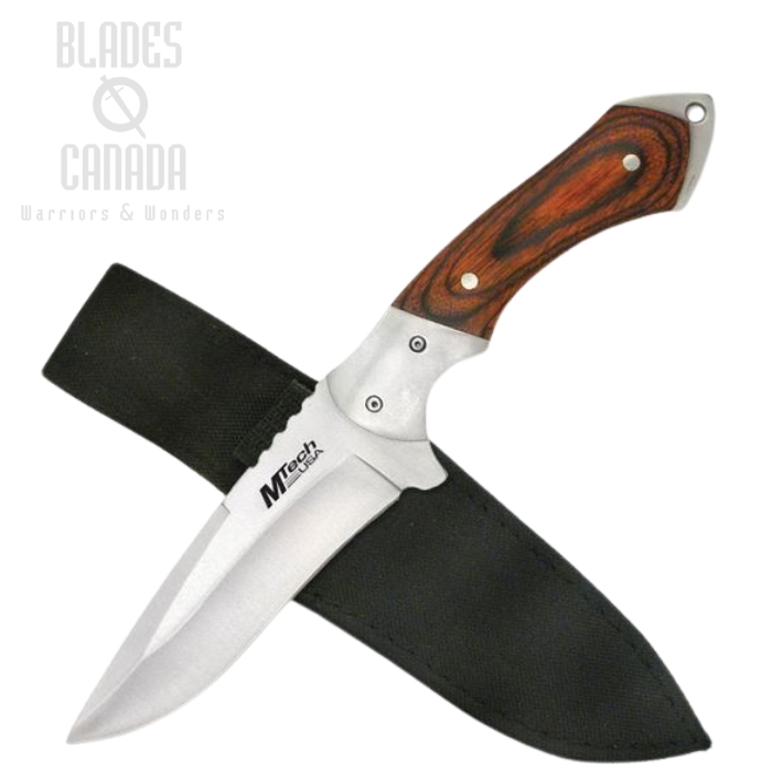 (image for) MTech 080 Fixed Blade Knife, Pakkawood Handle, Nylon Sheath