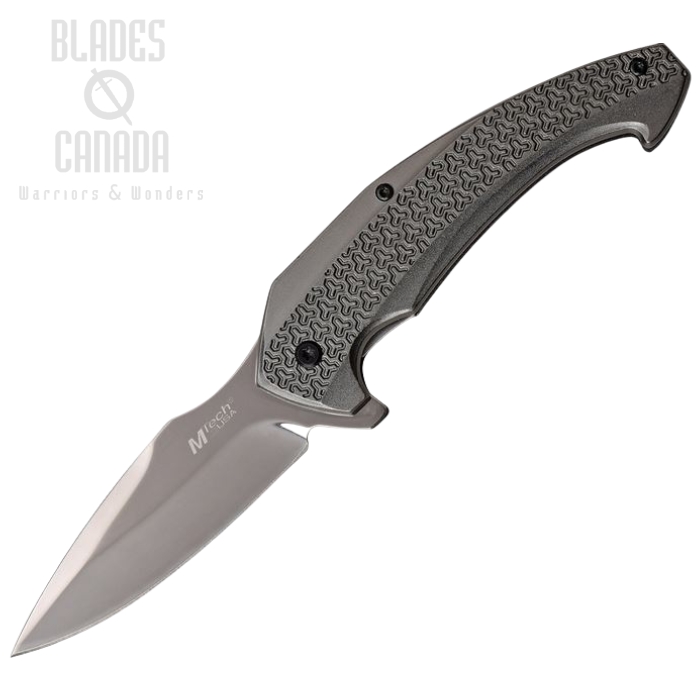 (image for) Mtech 1063GY Flipper Folding Knife, Aluminum Grey