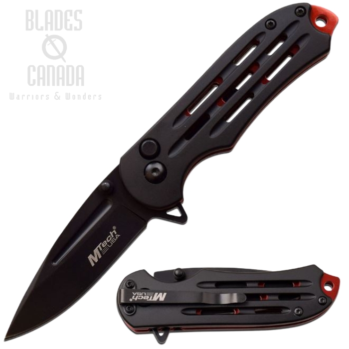 (image for) Mtech 1120RD Flipper Folding Knife, Aluminum Black