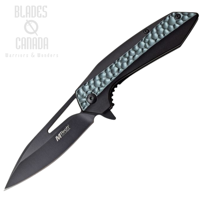 (image for) Mtech A1090GY Flipper Folding Knife, Assisted Opening, Aluminum Grey