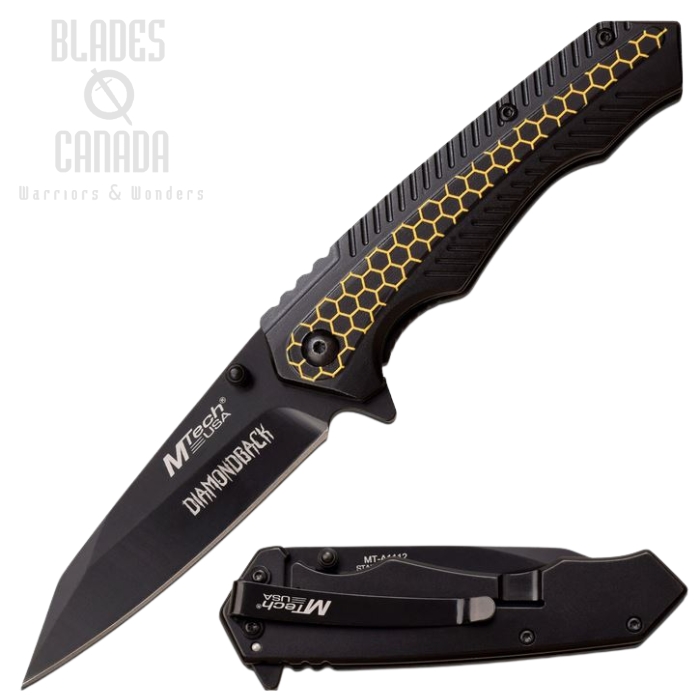(image for) Mtech A1112HC Flipper Folding Knife, Assisted Opening, Aluminum Honeycomb