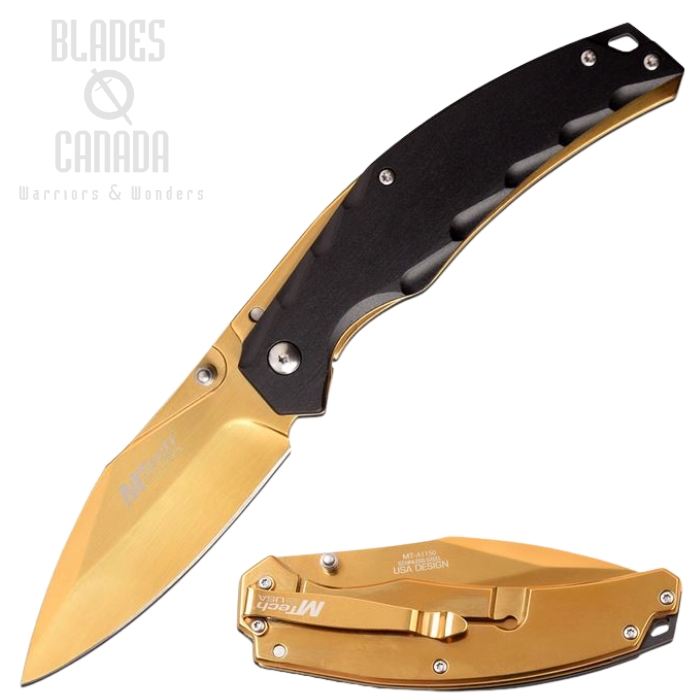 (image for) Mtech Knives folder, Stainless Steel Framelock, MTA1150GD