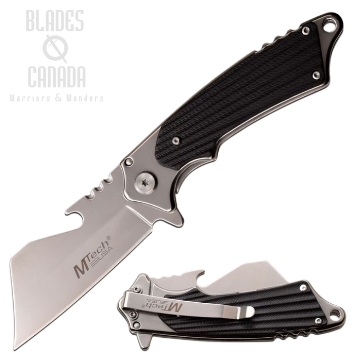 (image for) Mtech Flipper Folding Knife, Assisted Opening, G10 Handle/Stainless Frame, MTA1186MR