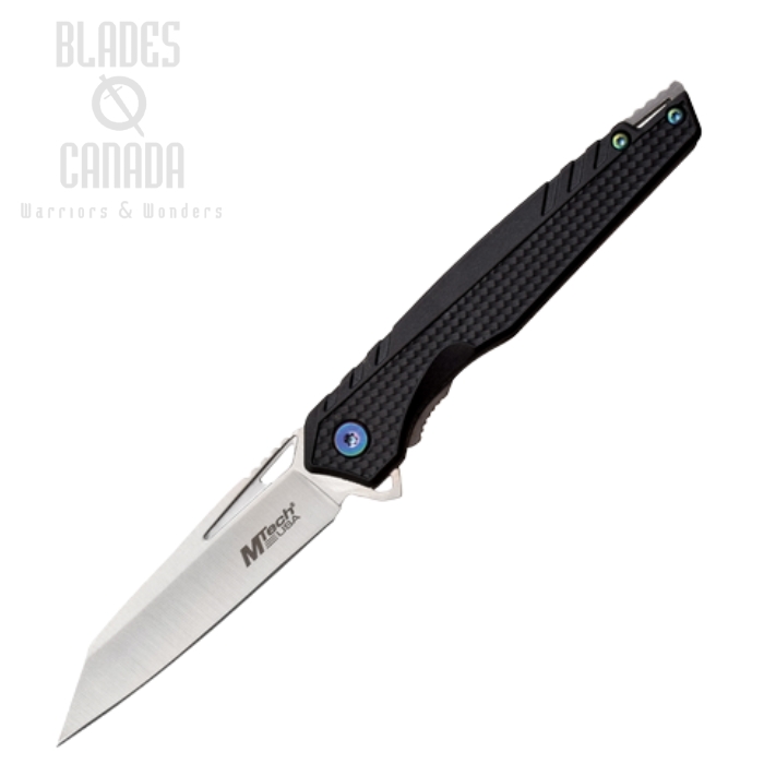 (image for) Mtech A1194BRD Flipper Folding Knife, Stainless Satin, Nylon Black