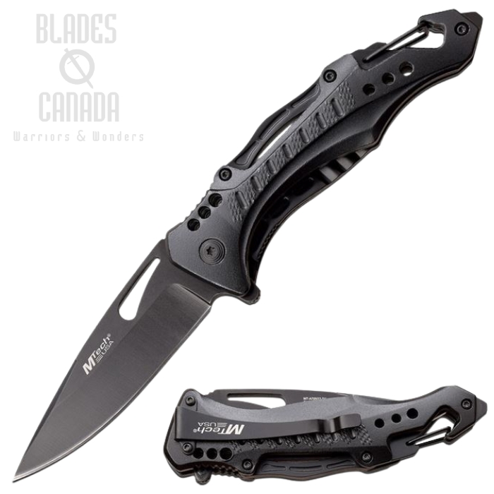 (image for) Mtech A705G2BK Flipper Folding Knife, Assisted Opening, Aluminum Black