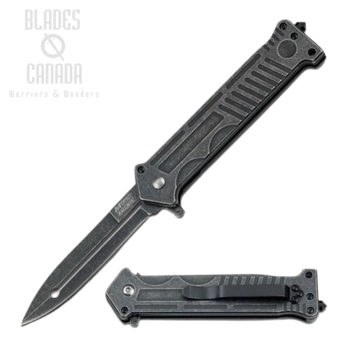 (image for) MTech Joker Flipper Folding Knife, Assisted Opening, Stonewash, A840P