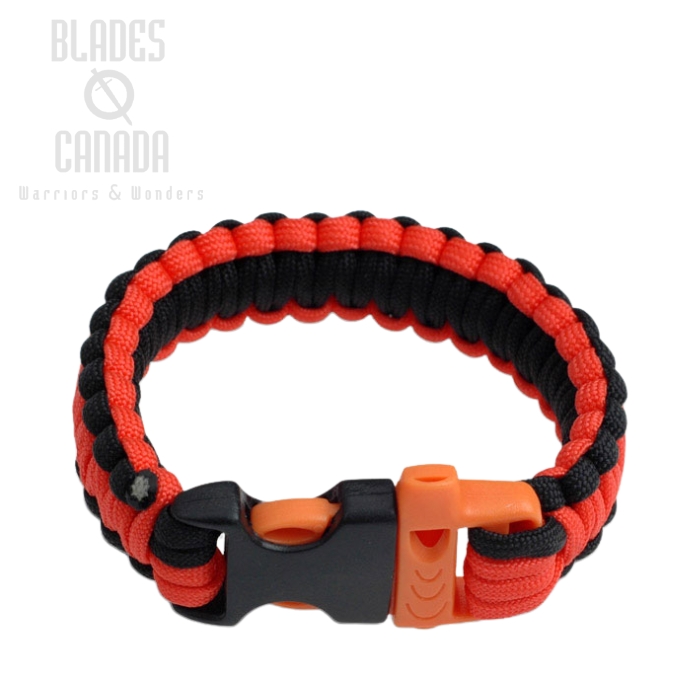 (image for) MTech Paracord Bracelet 9", Black/Orange, BROBW