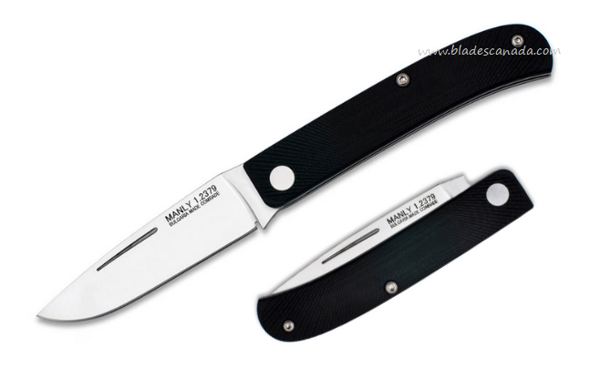 Manly Comrade Slipjoint Folding Knife, D2 Steel, G10 Black, 01ML001