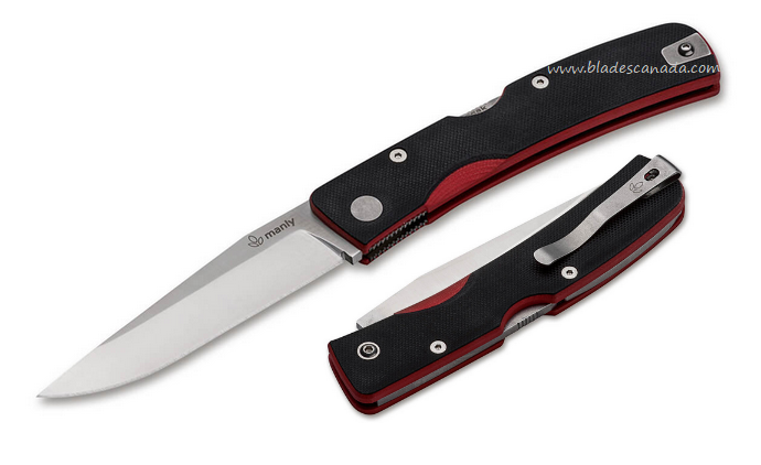Manly Peak Folding Knife, CPM S90V, G10 Black/Red, 01ML066