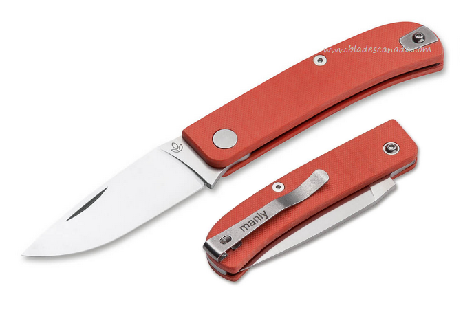 Manly Wasp Slipjoint Folding Knife, 14C28N, G10 Orange, 01ML068