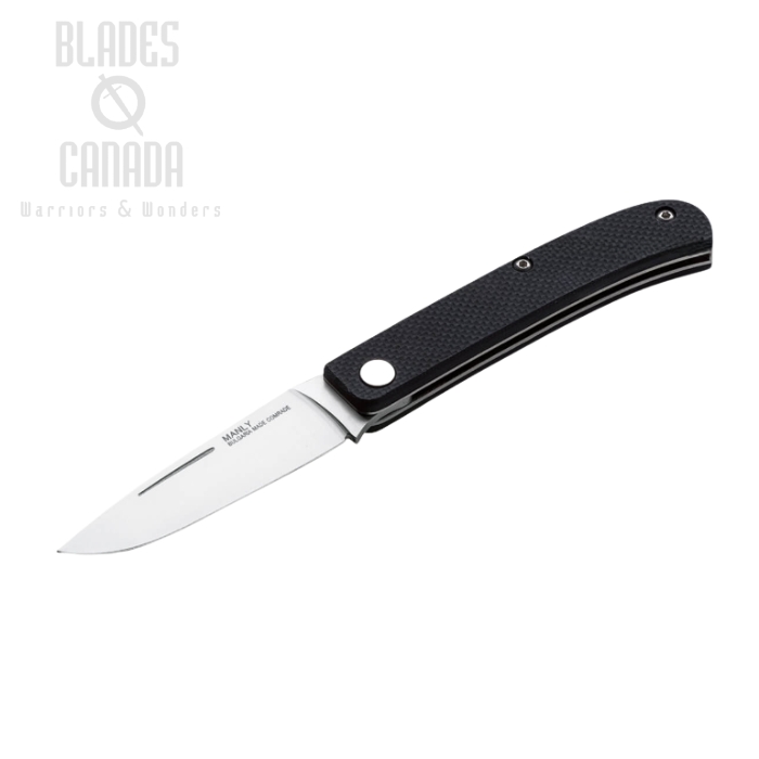 (image for) Manly Comrade Slipjoint Folding Knife, 154CM, G10 Black, 01ML010