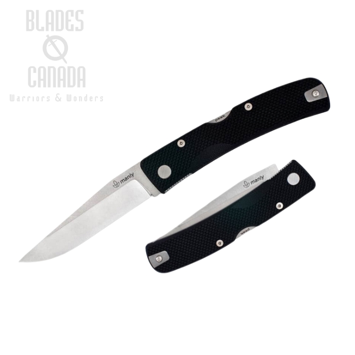 Manly Peak Folding Knife, CPM 154Cm, G10 Black, 01ML023 (image for) Manly Peak Folding Knife, CPM 154Cm, G10 Black, 01ML023