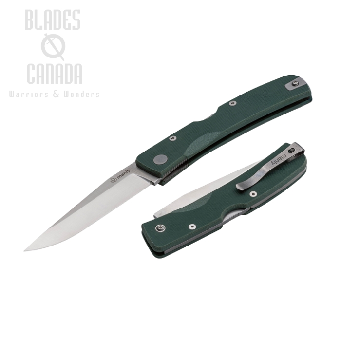 (image for) Manly Peak Folding Knife, D2 Steel, G10 Military Green, 01ML049