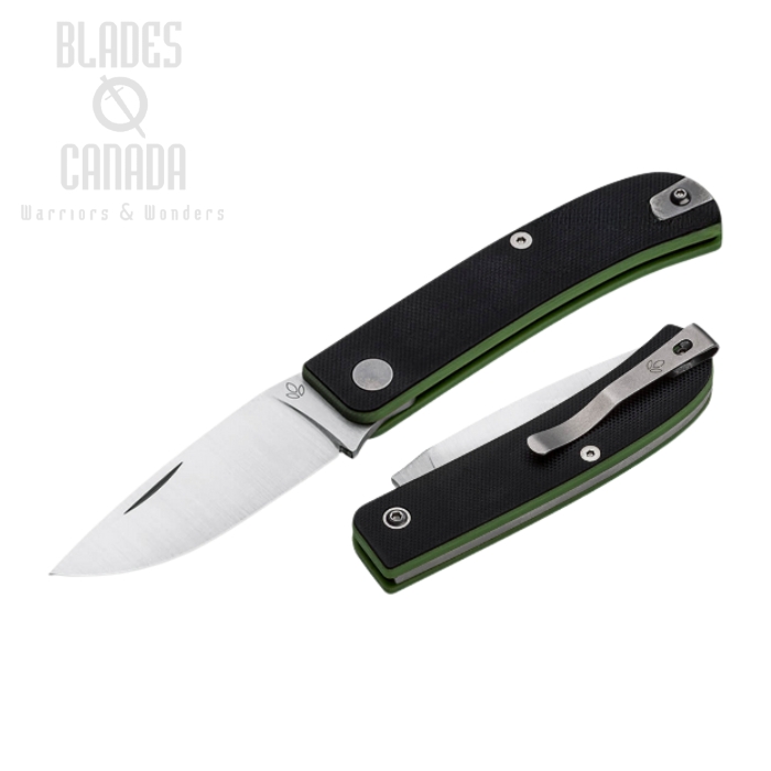 (image for) Manly Peak Folding Knife, CPM S90V, G10 Black/Green, 01ML057