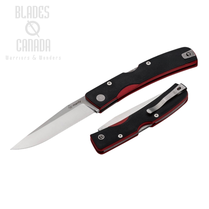 (image for) Manly Peak Folding Knife, CPM S90V, G10 Black/Red, 01ML066