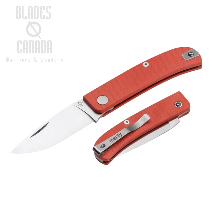 (image for) Manly Wasp Slipjoint Folding Knife, 14C28N, G10 Orange, 01ML068