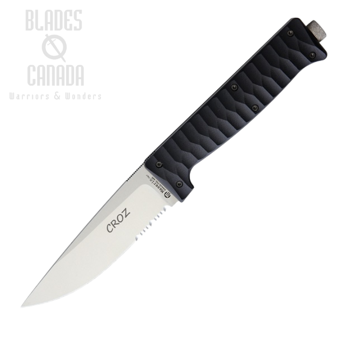 (image for) Maserin Italy Croz Fixed Blade Knife, N690 Steel, G10 Black, Nylon Sheath