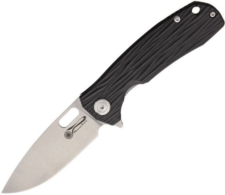 Maxace Balance Textured Folding Knife, VG10, G10 Black, MAX01