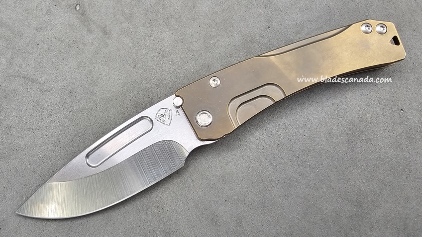 Medford Slim Midi Framelock Folding Knife, S45VN Tumble, Titanium Bronze Ano