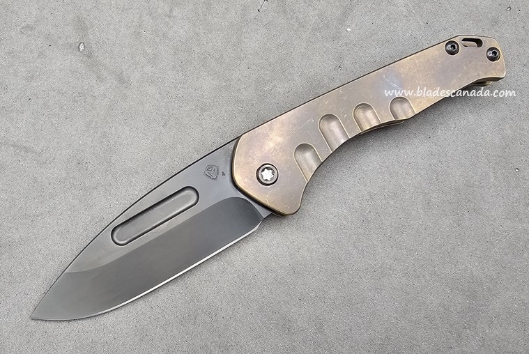 Medford Praetorian Slim Framelock Folding Knife, S45VN PVD, Titanium Bronze Ano Tumble