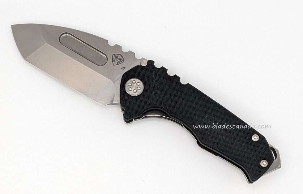 Medford Praetorian Genesis G Framelock Folding Knife, S45VN Tanto Tumble, Titanium/G10