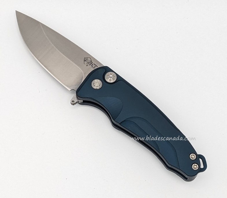 Medford Smooth Criminal Flipper Folding Knife, S45VN, Aluminum Blue