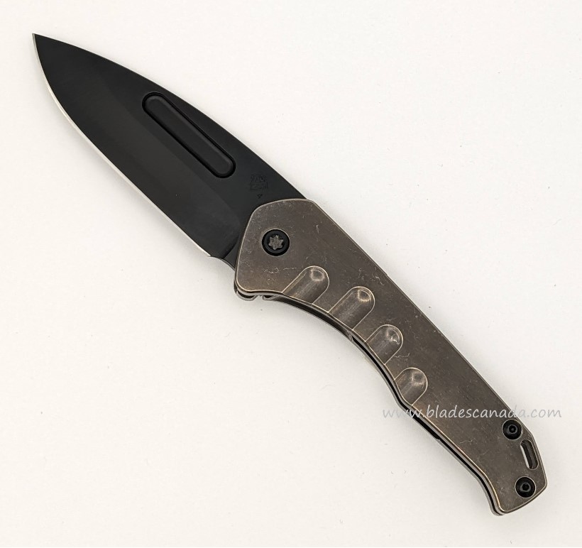 Medford Praetorian Slim Framelock Folding Knife, S45VN PVD, Titanium Tumble