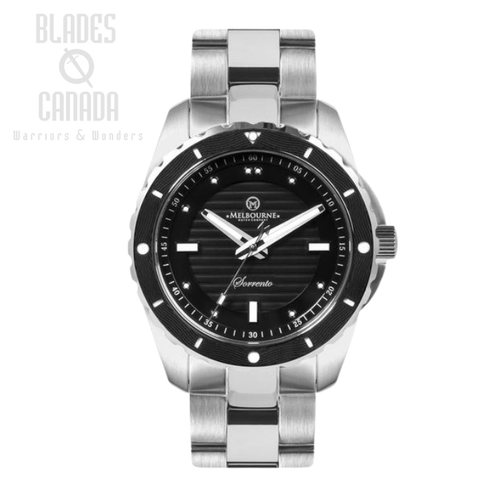 (image for) Melbourne Sorrento Dive Watch Steel Bracelet - Black