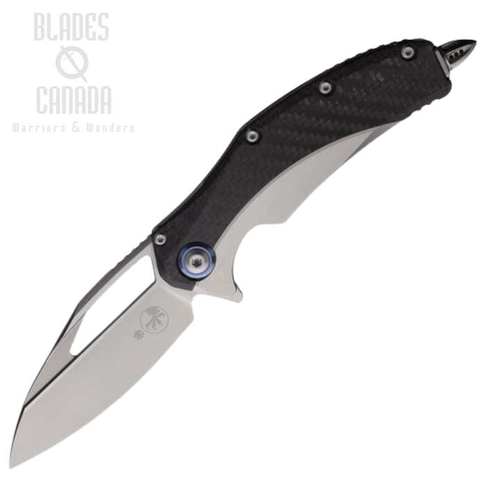 Microtech Matrix Flipper Framelock Knife, M390 Bead Blast, Titanium/Carbon Fiber, MCT165C7CFTI